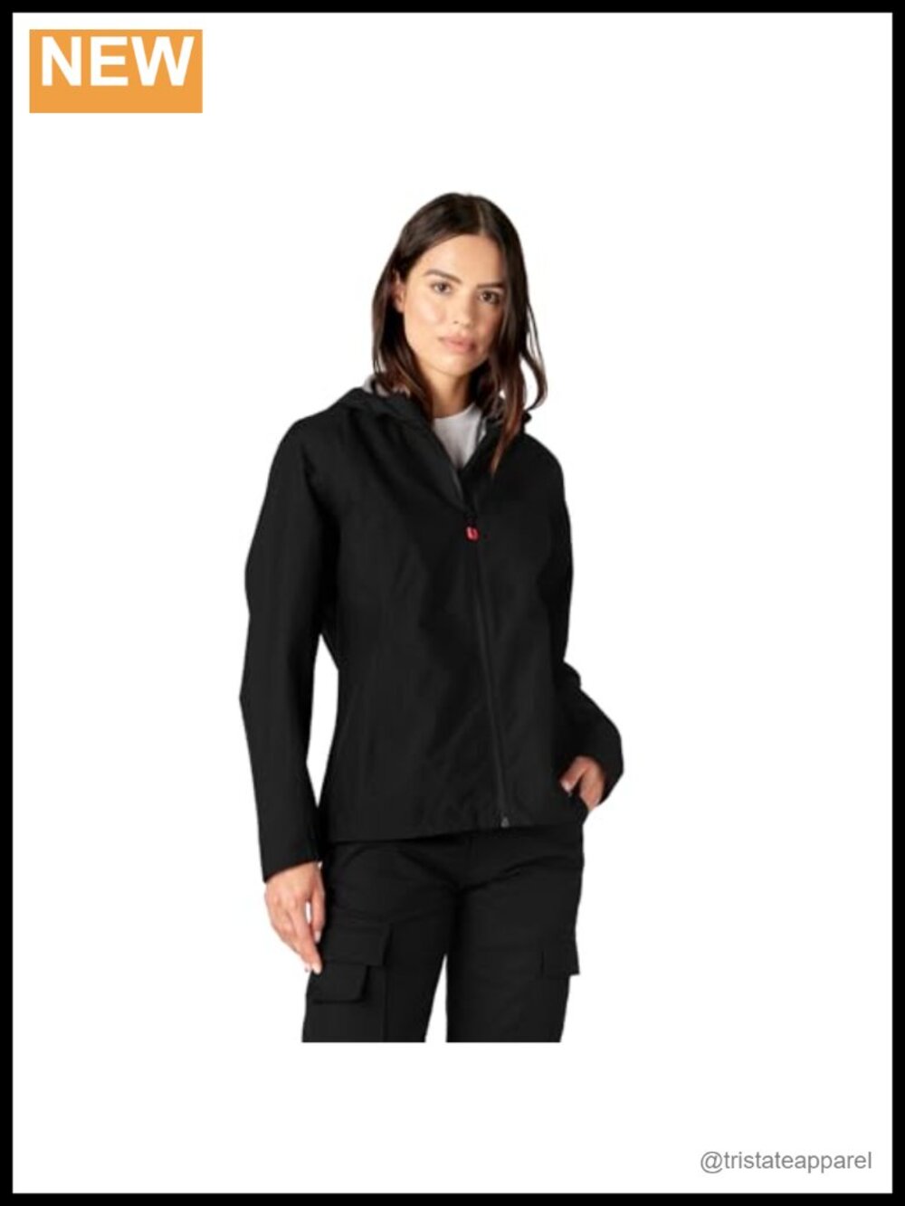 Waterproof Rain Jacket Seam Sealed Hooded Long Sleeve Drop Tail